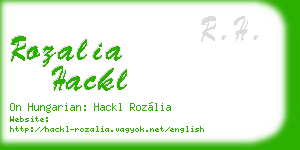 rozalia hackl business card